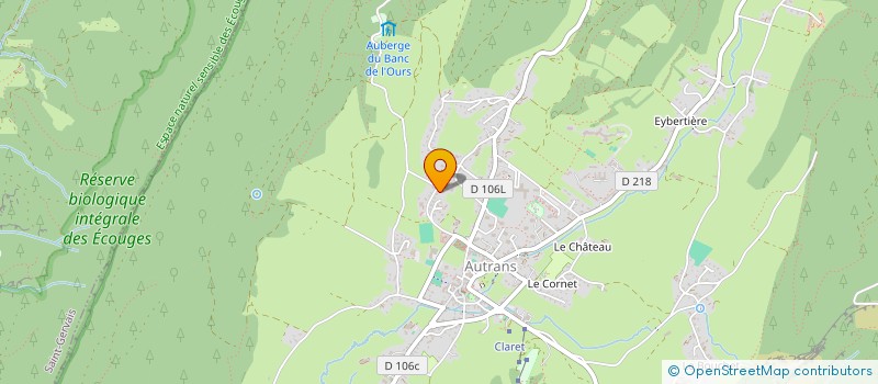 localisation de l'entreprise BEGOUT AUTRANS  AUTRANS-MEAUDRE EN VERCORS