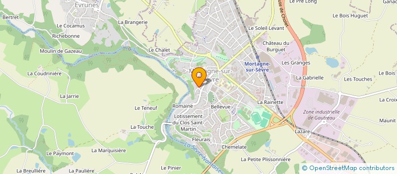 localisation de l'entreprise BEGPRO MORTAGNE  MORTAGNE-SUR-SEVRE