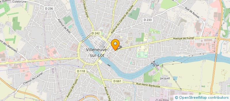 localisation de l'entreprise BEGUERIE J ET SABATIE M J à VILLENEUVE-SUR-LOT