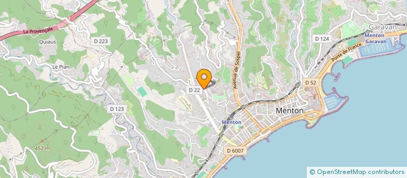 localisation de l'entreprise BEGUFA à MENTON