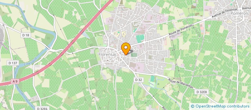 localisation de l'entreprise BEHERGER à FLORENSAC