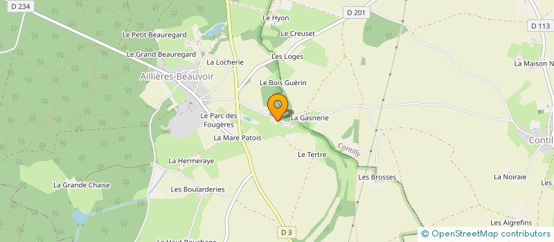 localisation de l'entreprise BEHIER ET FILLES  VILLENEUVE-EN-PERSEIGNE