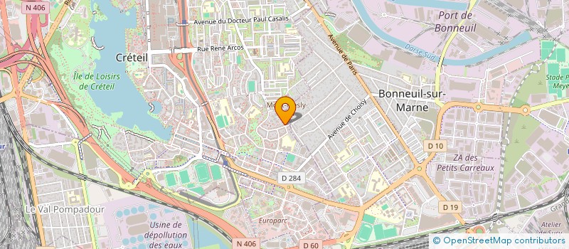 localisation de l'entreprise BEHOME. à CRETEIL