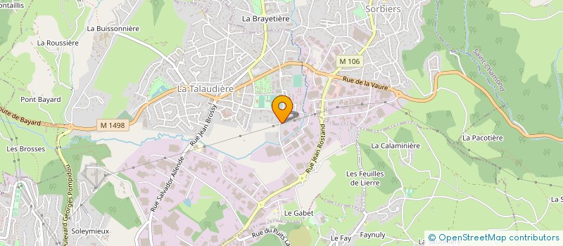 localisation de l'entreprise BEILLARD TUBES CARTON à LA TALAUDIERE