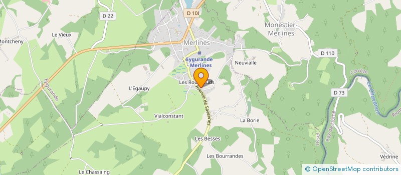 localisation de l'entreprise BEING-SECURITE à MERLINES