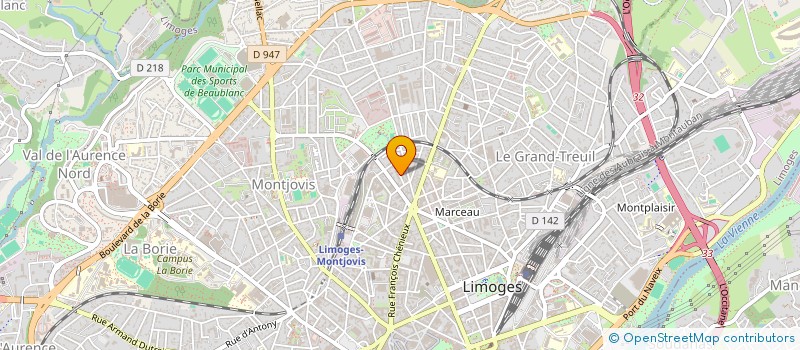 localisation de l'entreprise BEINGO à LIMOGES