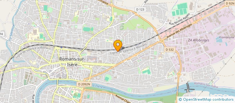 localisation de l'entreprise BEKA LED  ROMANS-SUR-ISERE