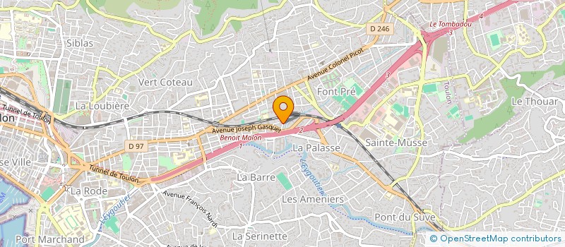 localisation de l'entreprise BEL à TOULON