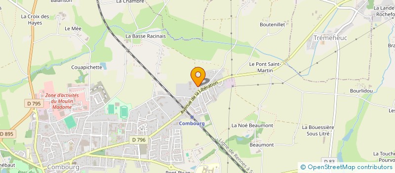 localisation de l'entreprise BEL AIR 1  COMBOURG