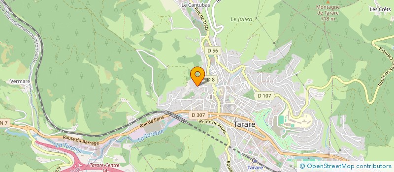 localisation de l'entreprise BEL AIR  TARARE