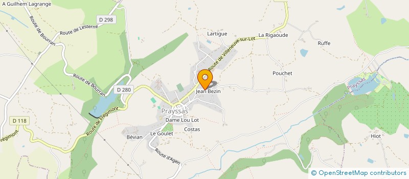 localisation de l'entreprise BEL-AIR à PRAYSSAS
