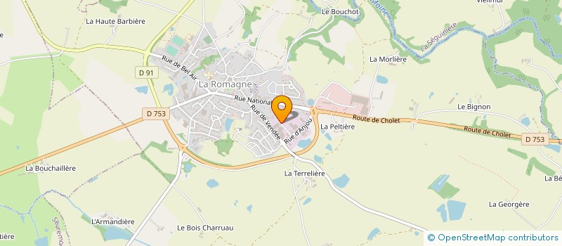 localisation de l'entreprise BEL AIR DIGITAL à LA ROMAGNE