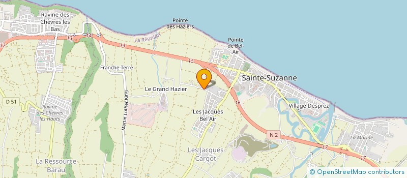 localisation de l'entreprise BEL AIR PLANTATION à SAINTE-SUZANNE