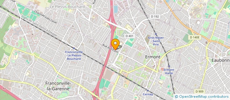 localisation de l'entreprise BEL'ALU  ERMONT