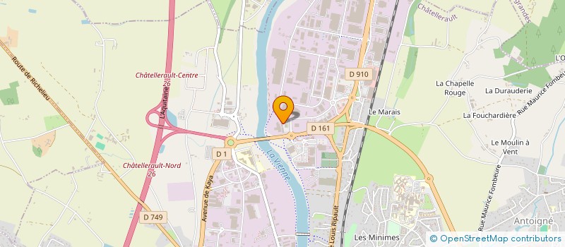 localisation de l'entreprise BEL'ARTIST  CHATELLERAULT