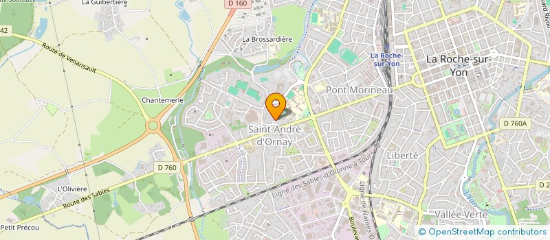 localisation de l'entreprise BEL & BLANC  LA ROCHE-SUR-YON