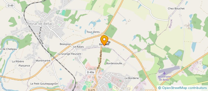 localisation de l'entreprise BEL'DECAP à PEYRAT-DE-BELLAC