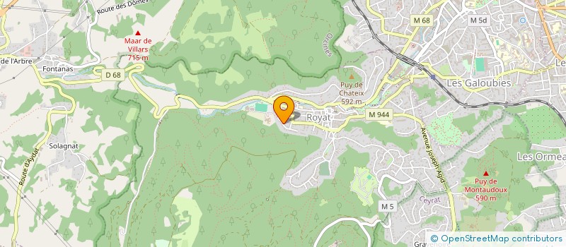 localisation de l'entreprise BEL ENDROIT  ROYAT