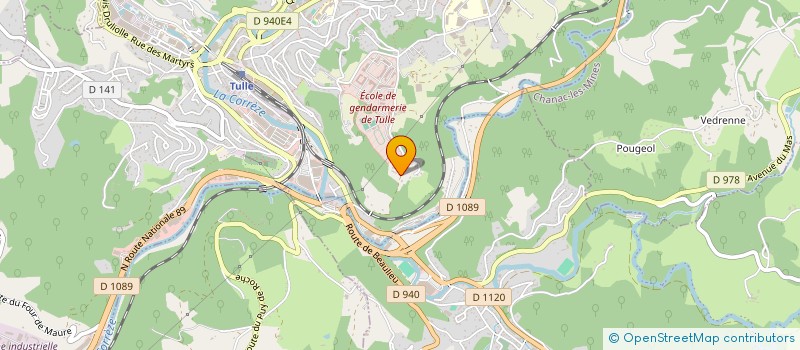 localisation de l'entreprise BEL'FONTAINE  TULLE