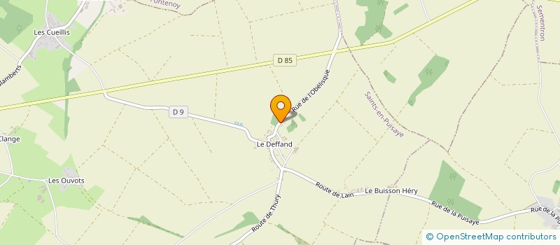 localisation de l'entreprise BEL'FRITE  SAINTS-EN-PUISAYE