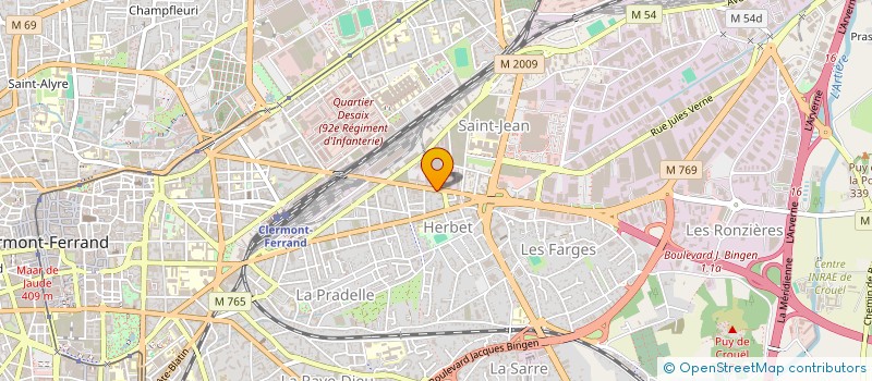 localisation de l'entreprise BEL'HABITAT à CLERMONT-FERRAND