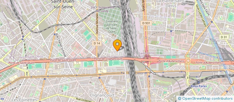 localisation de l'entreprise BEL INVEST à SAINT-OUEN-SUR-SEINE