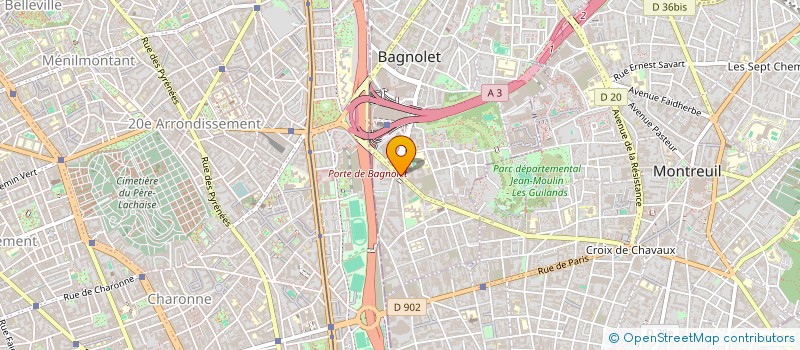 localisation de l'entreprise BEL'LUX à BAGNOLET