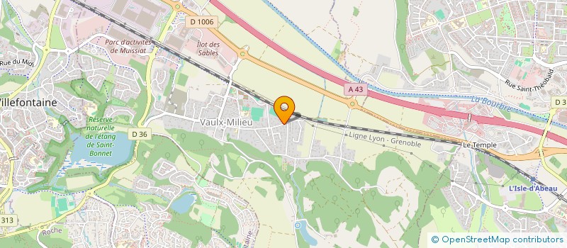 localisation de l'entreprise BELA TP  VAULX-MILIEU