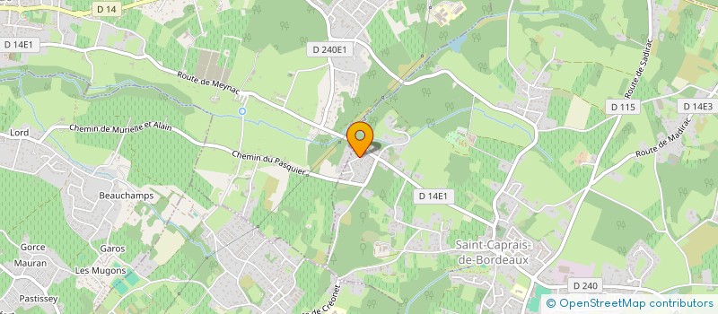 localisation de l'entreprise BELAIR  SAINT-CAPRAIS-DE-BORDEAUX