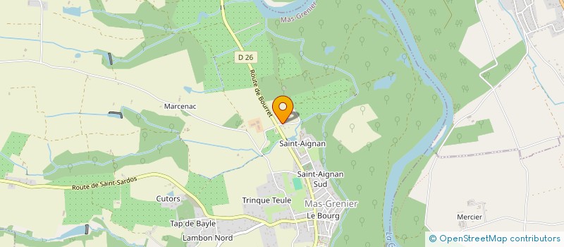 localisation de l'entreprise BELAIR  MAS-GRENIER