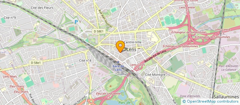 localisation de l'entreprise BELAMA à LENS
