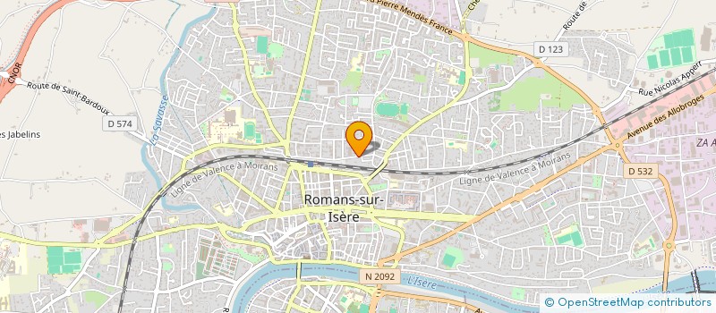 localisation de l'entreprise BELANGER PHILIPPE ET FRANCOISE à ROMANS-SUR-ISERE