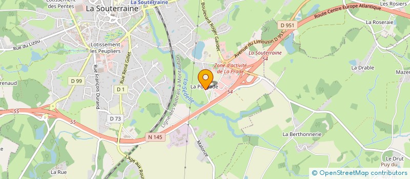 localisation de l'entreprise BELASOUT à LA SOUTERRAINE