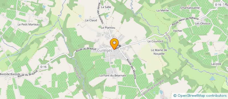localisation de l'entreprise BELEC à RAZAC-DE-SAUSSIGNAC