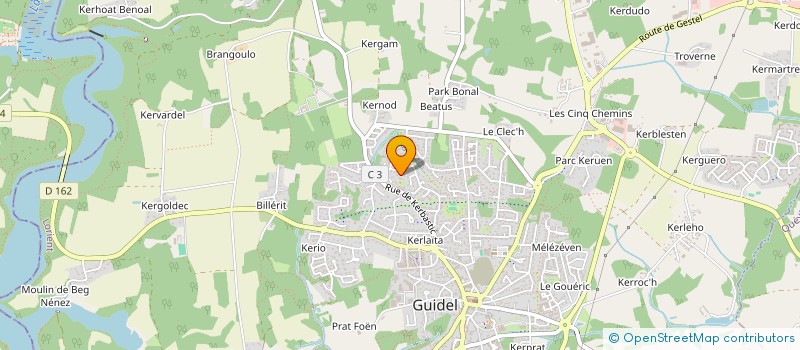 localisation de l'entreprise BELEFUR BABRUCYCLE  GUIDEL