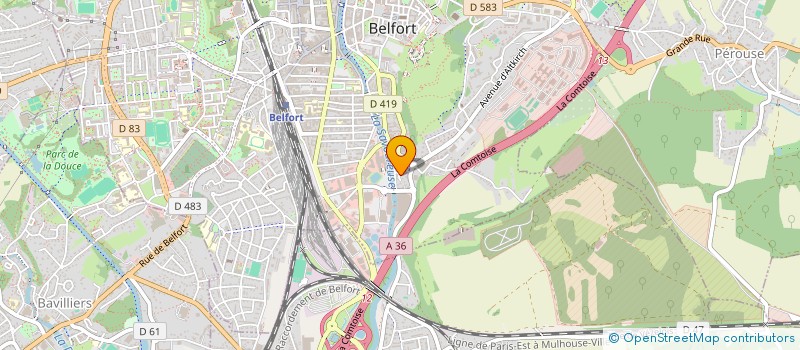 localisation de l'entreprise BELFORT COIFFURES à BELFORT