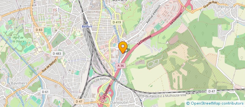 localisation de l'entreprise BELFORT DISTRIBUTION  BELFORT