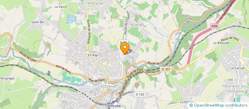 localisation de l'entreprise BELFORTE  L'ARBRESLE