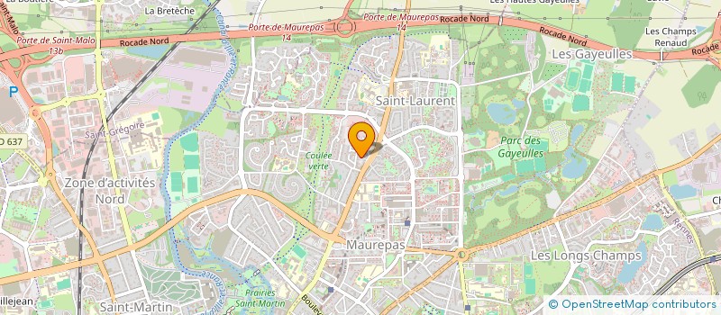 localisation de l'entreprise BELGATEL à RENNES