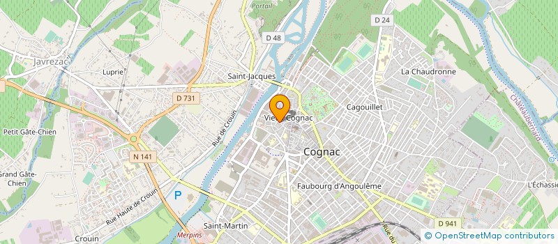 localisation de l'entreprise BELGEST SA à COGNAC