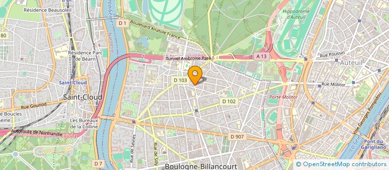 localisation de l'entreprise BELGESTION  BOULOGNE-BILLANCOURT