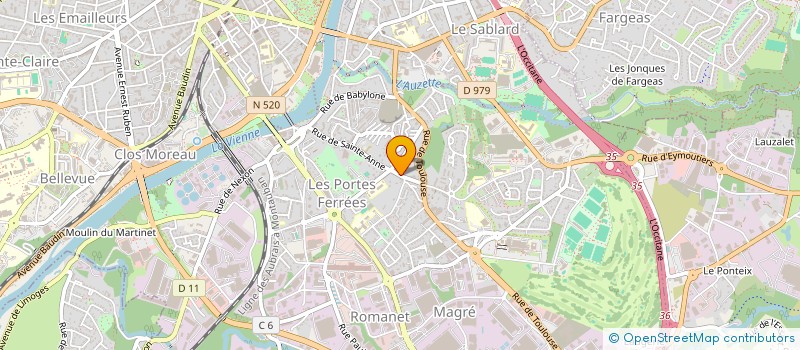 localisation de l'entreprise BELIMMO 87 à LIMOGES