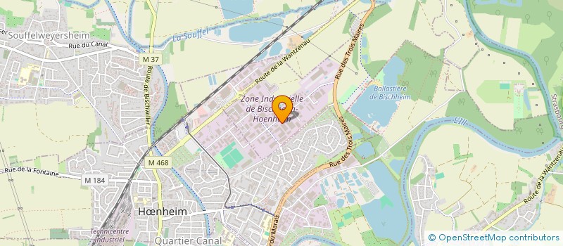 localisation de l'entreprise BELINAY  BISCHHEIM