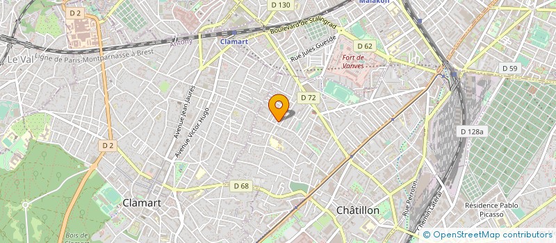 localisation de l'entreprise BELINDA à CHATILLON
