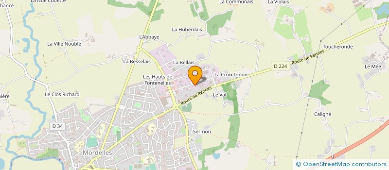 localisation de l'entreprise BELINOIS RECEPTION BRETAGNE  MORDELLES