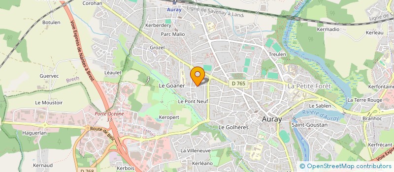 localisation de l'entreprise BELINON à AURAY