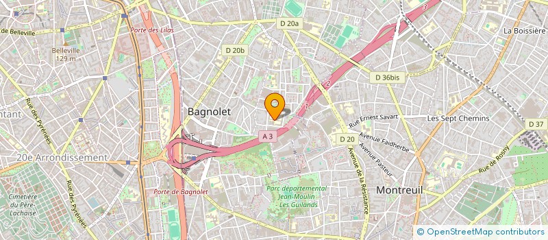 localisation de l'entreprise BELIO à BAGNOLET
