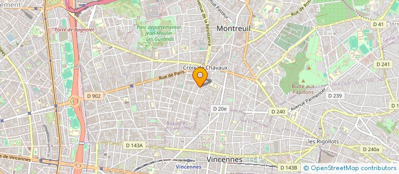 localisation de l'entreprise BELITH FILMS  MONTREUIL