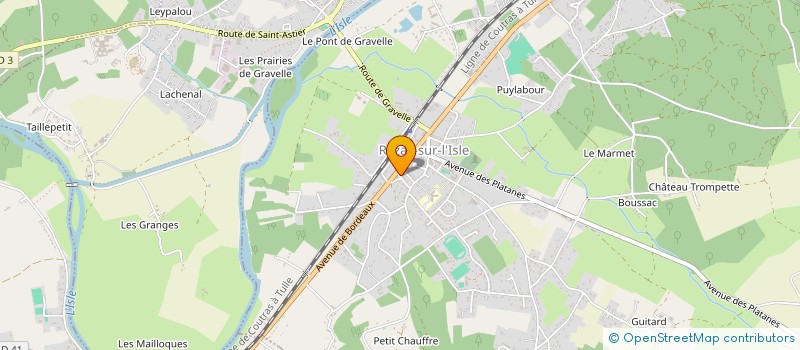 localisation de l'entreprise BELL'EAU PISCINES  RAZAC-SUR-L'ISLE