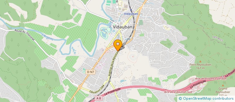 localisation de l'entreprise BELL ELEC  VIDAUBAN